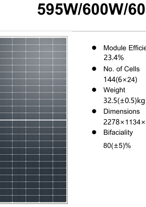 ht s 595wp bifacial lasi lasi aurinkopaneeli